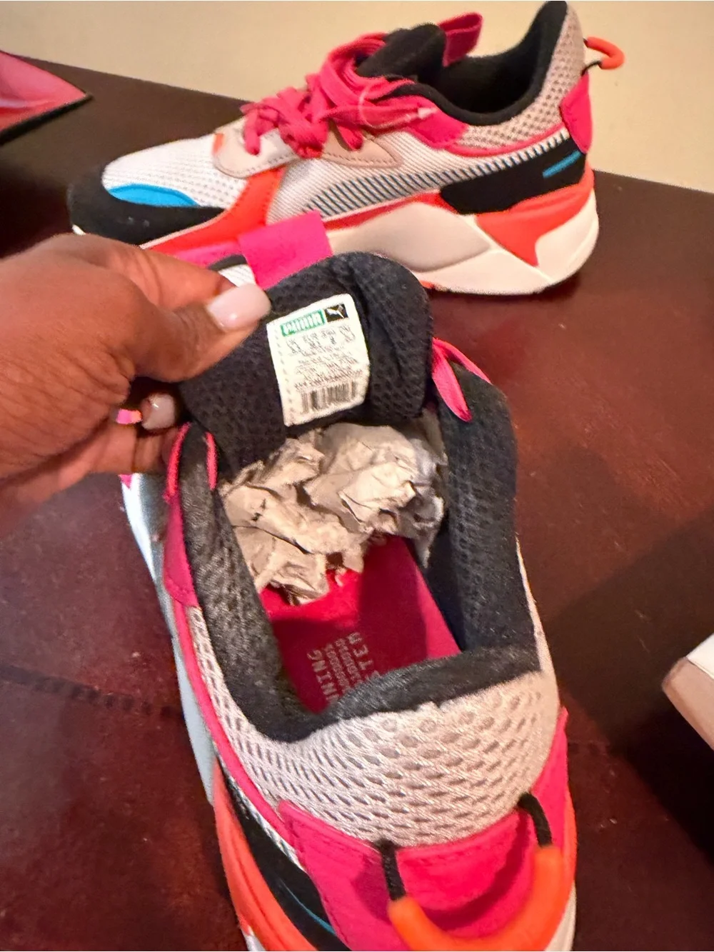 Puma Pink, White & Blue Women's Running Sneakers